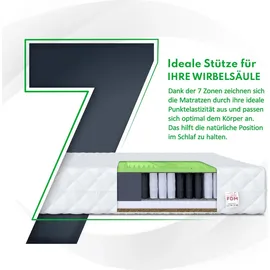 Fdm Taschenfederkernmatratze, Weiß, H3 H4, Taschenfederkern, Rechteckig, 140x200 cm, Oeko-Tex® Standard 100, Schlafzimmer, Matratzen Shop, Matratzen, Taschenfederkernmatratzen