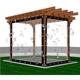 Transparente Plane, Vinyl-Terrassenüberdachung, wasserdicht, Winddicht, Außenvorhang-Plane, Seitenwände for Garten, Terrasse, Pavillon, Pergola (Size : 8x7ft/2.5x2m)