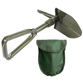 Meister Craft Meister Klappspaten 3 in 1 Spaten Hacke Säge Stahl Mit Tasche Griff Trittkante