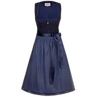 MarJo Trachtenkleid Midi Dirndl 2tlg. 65cm CONNY deep ocean blue blau 46