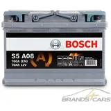 BOSCH AUTOBATTERIE 12V 70Ah STARTERBATTERIE 760A AGM 0092S5A080