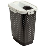 Rotho MyPet Flo Tierfutterbehälter 4.1l mit Deckel, schwarz/weiss