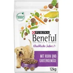 Beneful Purina Glückliche Jahre 7+ mit Huhn und Gartengemüse 12 kg