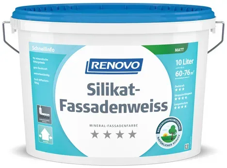 RENOVO Silikat-Fassadenweiss matt, weiß