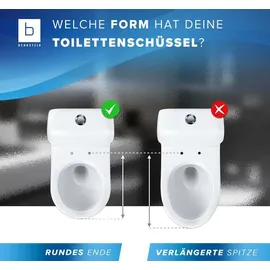 Benkstein Toilettendeckel D-Form Weiß