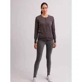 CASH-MERE.CH Strickjacke Taupe Melange XL