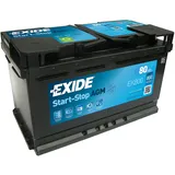 Exide EK800 AGM Starter-Batterie Start-Stop 12V 80Ah 800A