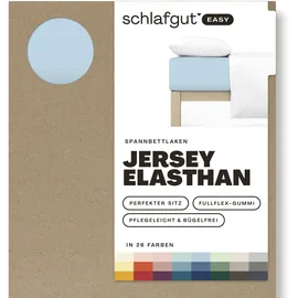 schlafgut Easy Jersey 120 x 200 - 130 x 220 cm blue light