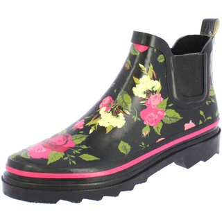 Beck Damen Wild Roses Gummistiefel, Schwarz, 41 EU