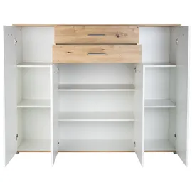 Home Affaire Highboard Prato 156 x 123 x 39 cm Beige / Weiß