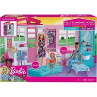 Mattel FXG54 Barbie Ferienhaus Haus 60cm mit Pool Möbeln Bett klappbar Neu OVP