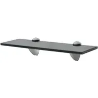 vidaXL Wand Regal Glasregal Glasboden Glasablage Badregal Schwarz 30x20 cm 8 mm
