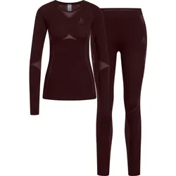 Odlo Women's Winter Specials Performance Evolution Warm Base Layer Set fudge (30910) S