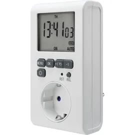 Sygonix Steckdosen-Zeitschaltuhr digital Wochenprogramm 3680 W IP20 Countdown-Funktion, Timer-Funktion