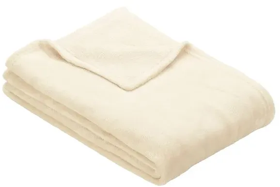s.Oliver Kuscheldecke 150 x 200 cm Polyester Weiß Wollweiß