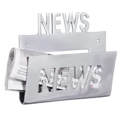 KADIMA DESIGN Deko Prospekthalter für die Wand Design Zeitungshalter s Zeitschriftenhalter aus Aluminium Farbe