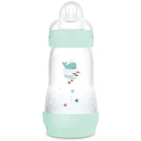 MAM Easy Start Anti-Colic (260 ml), besonders gut akzeptierte Milchflasche, Baby Trinkflasche mit Bodenventil gegen Koliken & Sauger Größe 1, 0+ Monate, Wal
