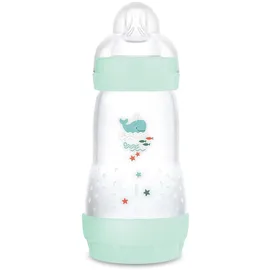 MAM Easy Start Anti-Colic (260 ml), besonders gut akzeptierte Milchflasche, Baby Trinkflasche mit Bodenventil gegen Koliken & Sauger Größe 1, 0+ Monate, Wal