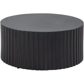 FineBuy Couchtisch Rund Schwarz Metall 67 x 31 cm