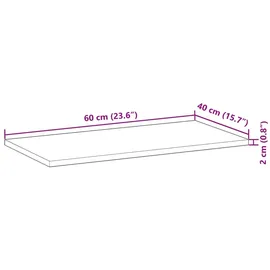 vidaXL Waschtischplatte Ölbeschichtung 60x40x2cm Massivholz Akazie