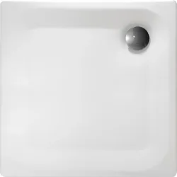 Duschwanne Edura, Quadrat, ultraflach (Ausführung: Duschwanne Edura Quadrat 900x40x900mm Stahl-Emaille weiß)