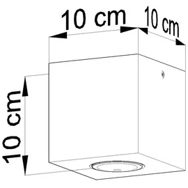 Licht-Erlebnisse Bruccia 1 GU10 eckig grau