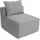MCW Lounge-Sessel Textil 75 x 63 x 97 cm Hellgrau mit Kissen