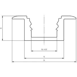 Eurolite U-Profil 20mm LED-Profil silber 2m