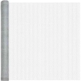 vidaXL Zaun mit Pfosten 1,5 x 10 m Silber/Stahl