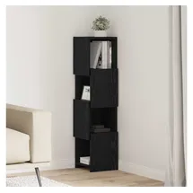 vidaXL Eckschrank 25,5 x 102 x 25 cm Schwarz/Eichen-Optik