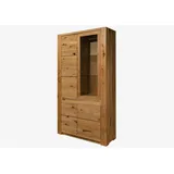 MASSIVMOEBEL24.DE Vitrine KENT 113 x 40 x 205 cm Braun