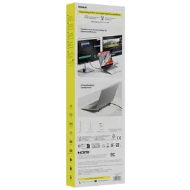 Baseus Hub 12-in-1 Dockingstation Mit Usb-c, Hdmi, Displayport, Usb-a, Sd/microsd, Rj45 Und Pd – Grau