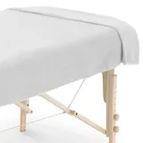 ZenGrowth XXL Massage Handtuch 100×220 cm – Extra Großes Microfaser Sauna-, Strand- & Badetuch – Weich, Schnelltrocknend, Leicht & Pflegeleicht (Weiß)