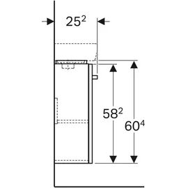 Geberit Renova Compact 34,8x60,4x25,2cm, 1 T., li-grau hgl