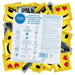 EXS Vorratsbeutel «Emoji» 144 freche Kondome für noch meh (144 Kondome) 144 St
