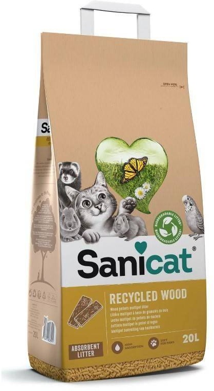 SANICAT Recycelte Holzpellets 20l (Rabatt für Stammkunden 3%)