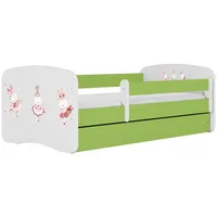 Raumhirsch furniture Kinderbett, Grün, Holzwerkstoff, Holzwerkstoff, 1 Schubladen, 80x160