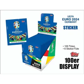 Topps UEFA Fußball-Europameisterschaft 2024 Sammelsticker (100er Box)