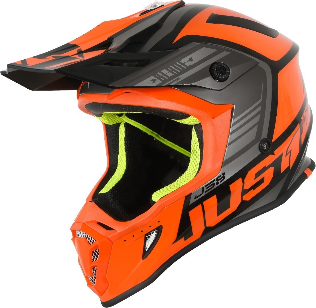Just1 J38 Blade Motorcross helm, zwart-oranje, M