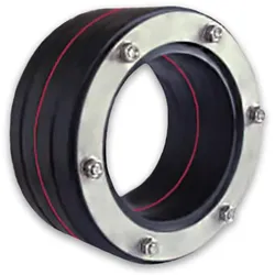 Hauseinführung drückendes Wasser für Fernwärmeleitung (Ausführung: Ø145 mm für gr. Kernbohrung [Abdichtungsbereich-Kernbohrung = 248-252 mm])