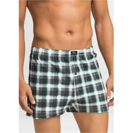bonprix Boxershorts kariert grau/schwarz 7 3er Pack