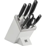 Zwilling All Star selbstschärfender Messerblock hell 7-tlg., schwarz, Messerblock, Schwarz