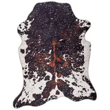 Gino Falcone Teppich Teppich modern Design, schwarz-weiss, Kuhfell-Optik, Höhe: 3 mm, Teppich Kuhfell-Optik schwarz 130 cm x 170 cm x 3 mm