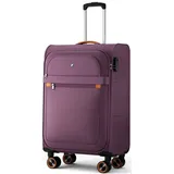 Verage Koffer Weichschalenkoffer, Leicht Reisekoffer mit Zahlenschloss, 4 Rollen, Stoffkoffer, Handgepäck/Set 3-teilig, 56/66/76cm,47/77/109L blau|rot 56 cm