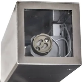 Lcd Außenwandleuchte Edelstahl 9,0 cm GU10 1050 lm grau
