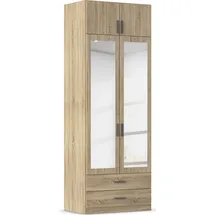 Rauch Garderobe Wäscheschrank GAMMA 91 x 248 x 54 cm Braun/Grau