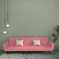 Schlafsofa 2-sitzer Rosa Samt