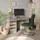 Vicco Schreibtisch Sherry, Greige Hochglanz, 55 x 120 cm mit Schubladen, Model 57919 - Grau