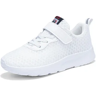 Turnschuhe MäDchen Hallenschuhe Kinder Sportschuhe Mit Klettverschluss Atmungsaktiv Hallenturnschuhe Sport Jogger Sneaker Helle Sohle Kinder MäDchen Jungen Wanderschuhe Kinderschuhe Laufschuhe - 29 EU