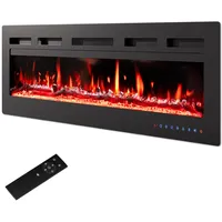 PURFINO 40"/102cm Elektrokamin Wandkamin - Einstellbare 12 Farben LED Flamme & Knistereffekt, 900W/1500W Elektro Kamin mit Heizung und 15-30°C Thermostat, Intuitiver Touchscreen & Fernbedienung